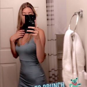 Light Blue Razor Back Mini Dress